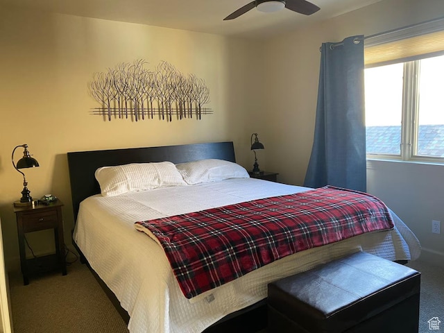 3435 Big Piney Dr, Eden, UT 84310 - carpeted bedroom with a ceiling fan