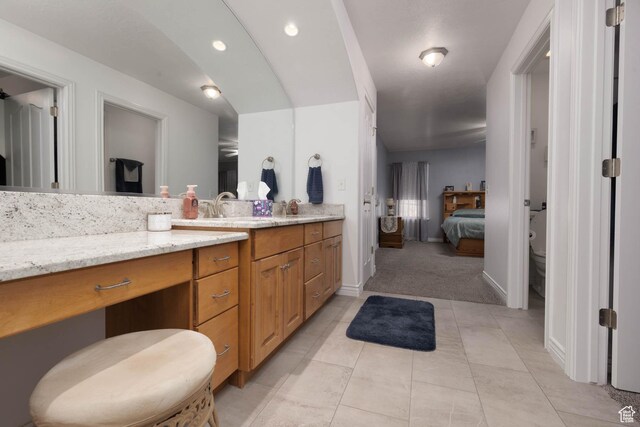 315 S 300 E, Monroe, UT 84754 - full bath with vanity, tile patterned flooring, baseboards, ensuite bathroom, and toilet
