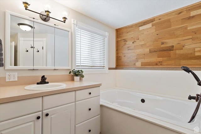 4884 E 2800 N, Eden, UT 84310 - bathroom featuring a garden tub and vanity