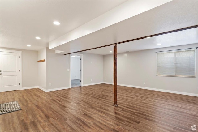 4884 E 2800 N, Eden, UT 84310 - finished basement with recessed lighting, baseboards, and wood finished floors