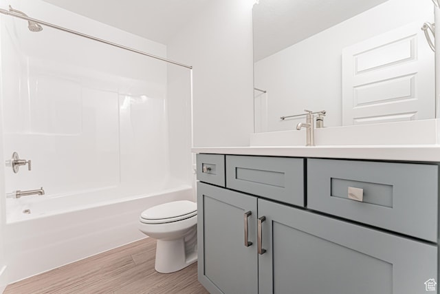 684 W 4500 S Unit 313, Mapleton, UT 84664 - bathroom featuring vanity, wood finished floors, and shower / washtub combination