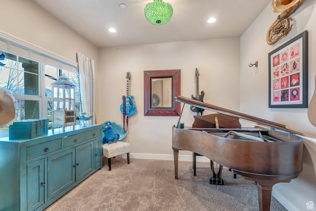80 Pheasant, Elk Ridge, UT 84651 - sitting room with light colored carpet, recessed lighting, and baseboards