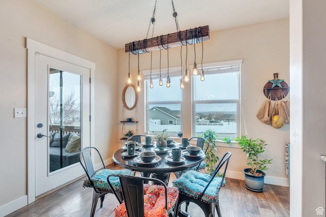 80 Pheasant, Elk Ridge, UT 84651 - dining area with baseboards and wood finished floors