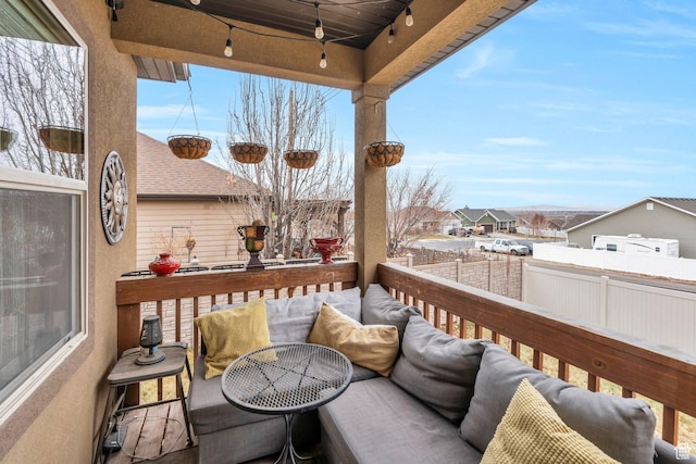 80 Pheasant, Elk Ridge, UT 84651 - balcony featuring an outdoor living space and a residential view