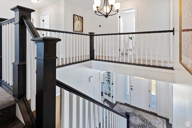 2588 S 1000 W, Nibley, UT 84321 - stairway featuring a chandelier