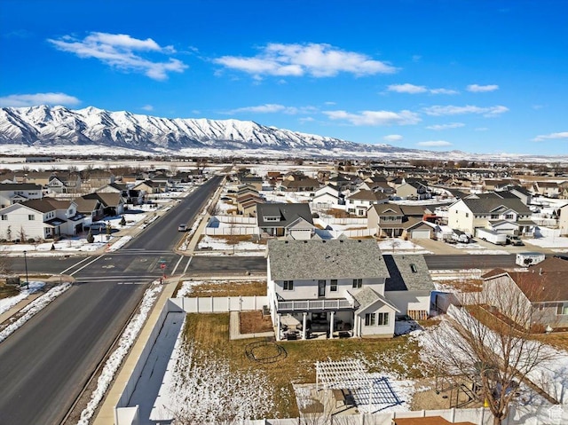 2588 S 1000 W, Nibley, UT 84321 - snowy aerial view with a residential view and a mountain view