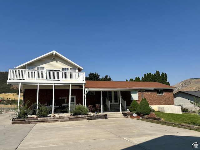 371 S Willard Peak Rd S, Mantua, UT 84324 - rear view of property featuring brick siding