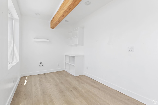 1228 E 1030 N, American Fork, UT 84003 - unfurnished room featuring light wood-style flooring and beamed ceiling