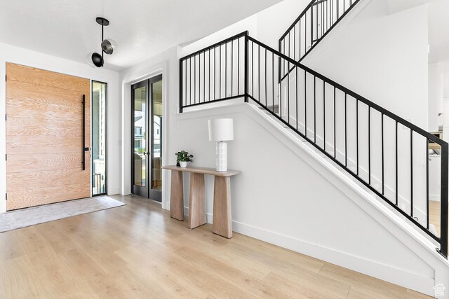 1228 E 1030 N, American Fork, UT 84003 - foyer featuring wood finished floors and stairway