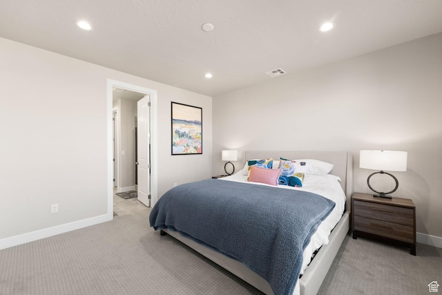 4712 W 2820 S, Hurricane, UT 84737 - bedroom featuring light colored carpet, recessed lighting, and baseboards