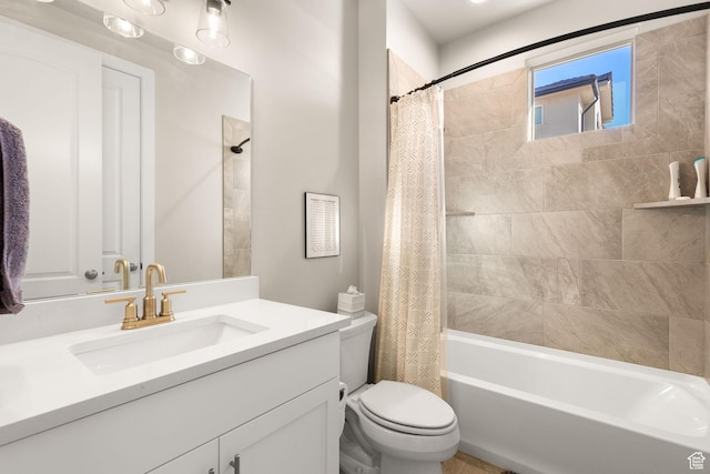 4712 W 2820 S, Hurricane, UT 84737 - full bath featuring toilet, shower / bathtub combination with curtain, and vanity