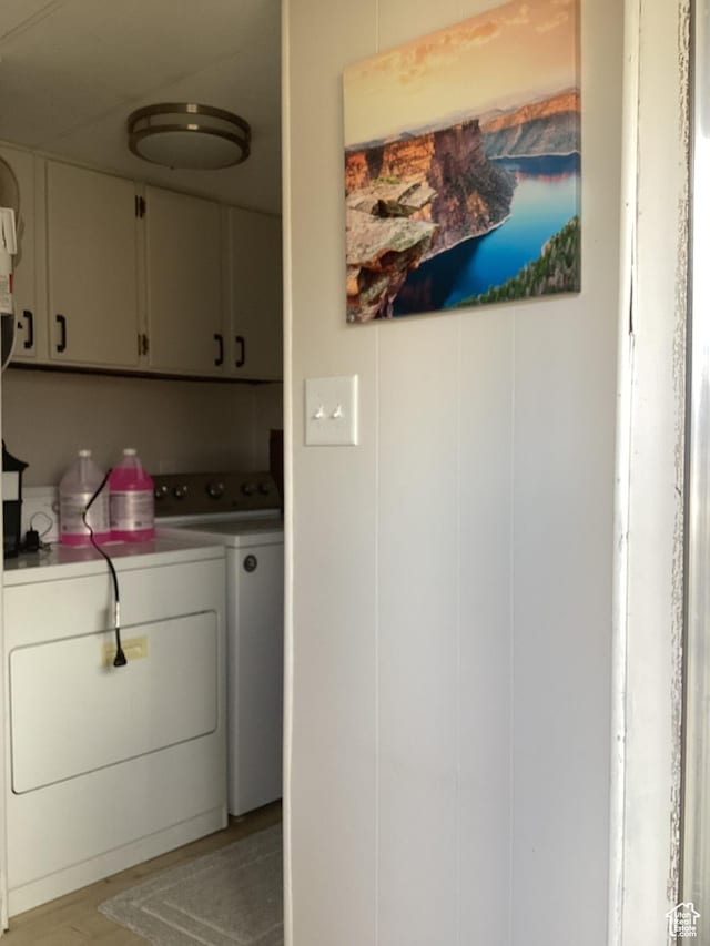 255 N 1st St E, Manila, UT 84046 - clothes washing area with washing machine and clothes dryer and cabinet space