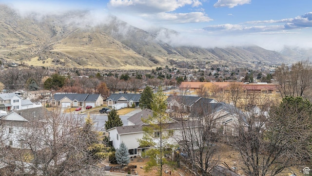 mountain view with a residential view