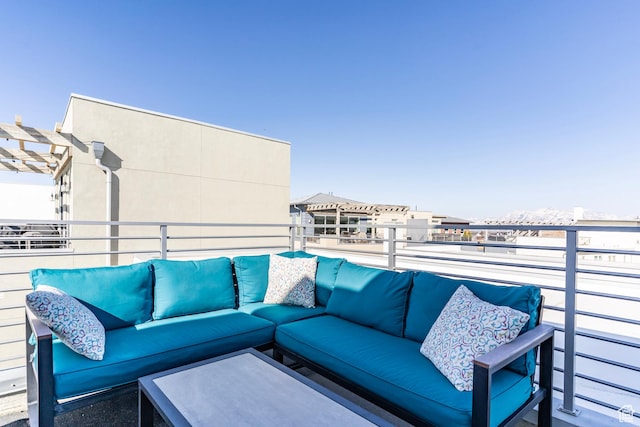 exterior space with an outdoor hangout area
