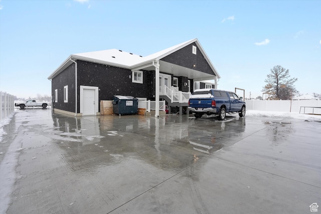 exterior space with fence