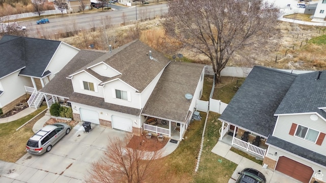 drone / aerial view featuring a residential view