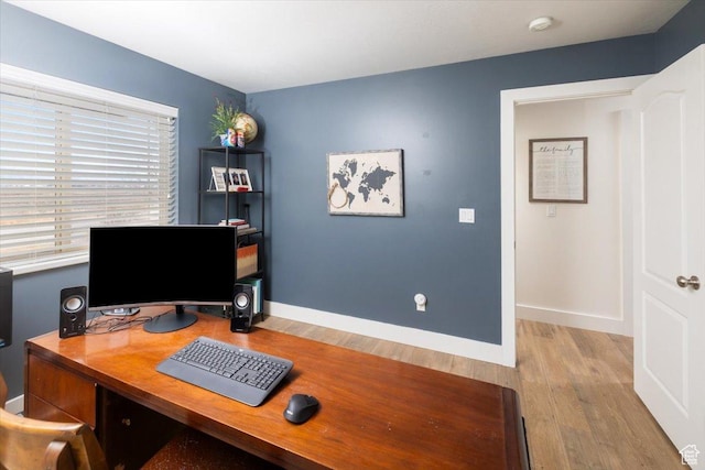 10285 N 7600 W, Tremonton, UT 84337 - office area featuring baseboards and wood finished floors