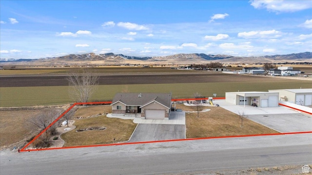 10285 N 7600 W, Tremonton, UT 84337 - birds eye view of property featuring a rural view and a mountain view
