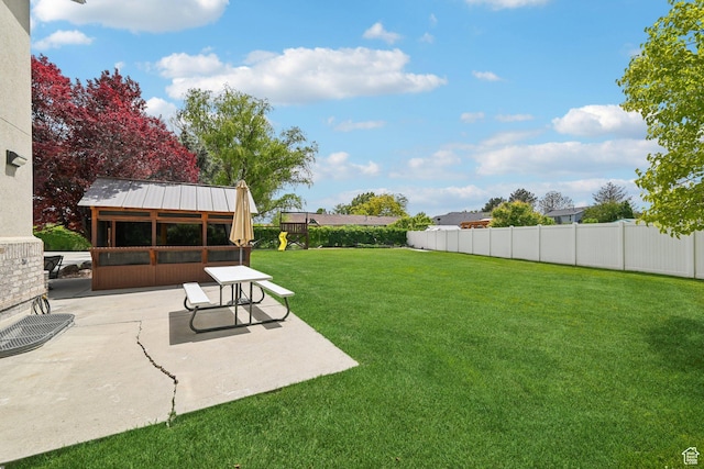 11732 S Lampton View Dr W, South Jordan, UT 84095 - view of yard with a patio area
