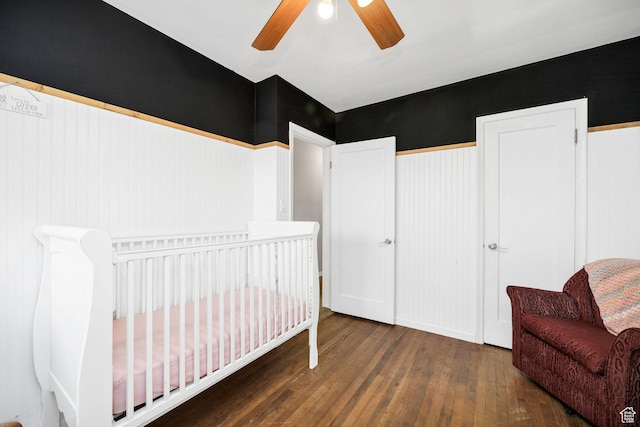 423 N 200 E, Tremonton, UT 84337 - bedroom featuring wood finished floors and ceiling fan