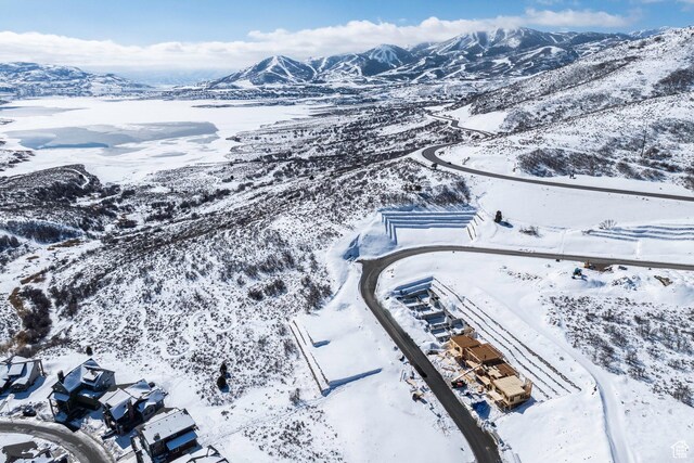 386 W Ascent Dr Unit 257, Hideout, UT 84036 - snowy aerial view featuring a mountain view