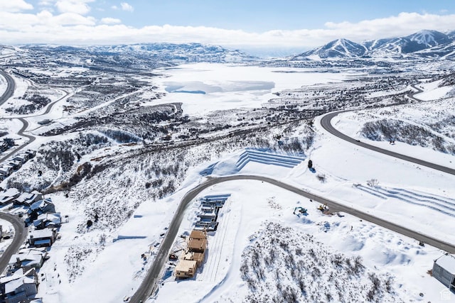 386 W Ascent Dr Unit 257, Hideout, UT 84036 - snowy aerial view with a mountain view