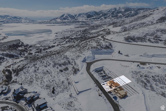 386 W Ascent Dr Unit 257, Hideout, UT 84036 - snowy aerial view with a mountain view