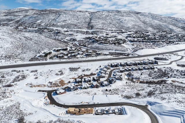 386 W Ascent Dr Unit 257, Hideout, UT 84036 - snowy aerial view featuring a mountain view