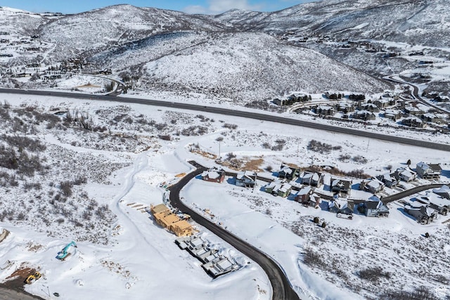 386 W Ascent Dr Unit 257, Hideout, UT 84036 - snowy aerial view with a residential view and a mountain view