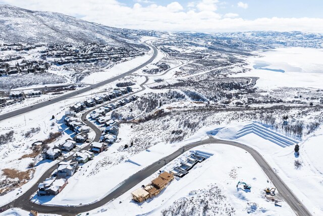 386 W Ascent Dr Unit 257, Hideout, UT 84036 - snowy aerial view featuring a mountain view