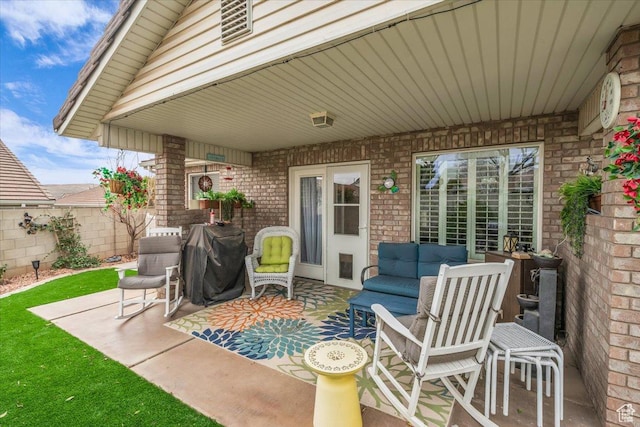 view of patio / terrace with grilling area