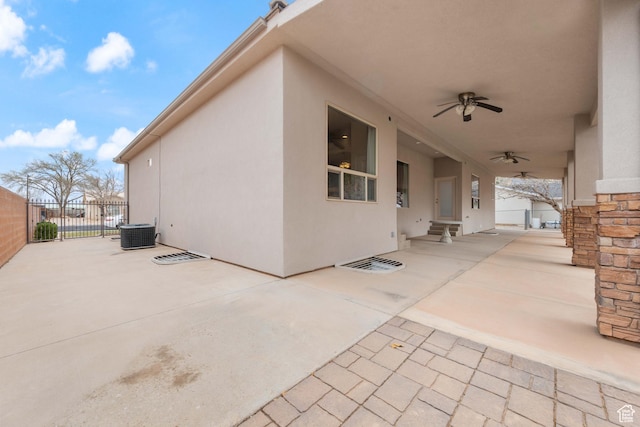 155 W 960 S, Hurricane, UT 84737 - view of patio / terrace featuring cooling unit, ceiling fan, and fence