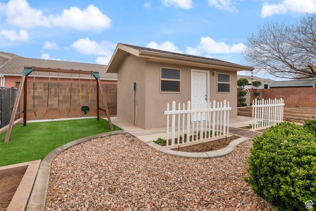 155 W 960 S, Hurricane, UT 84737 - view of outbuilding featuring fence and a playground