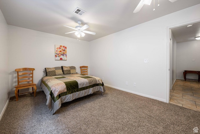 155 W 960 S, Hurricane, UT 84737 - carpeted bedroom with visible vents, baseboards, and ceiling fan