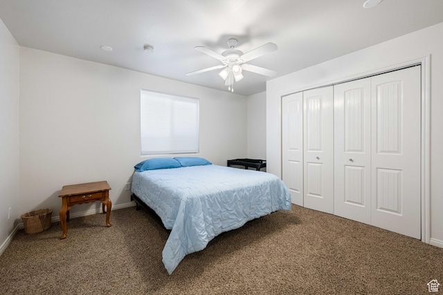 155 W 960 S, Hurricane, UT 84737 - bedroom featuring a closet, baseboards, a ceiling fan, and carpet