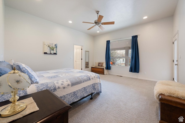 155 W 960 S, Hurricane, UT 84737 - bedroom featuring baseboards, recessed lighting, carpet flooring, and a ceiling fan