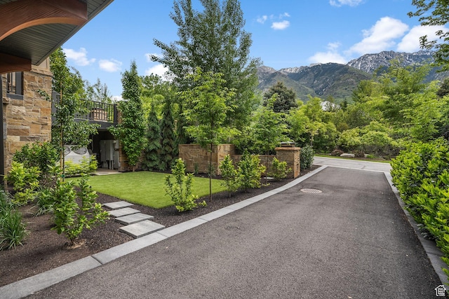 17 S Crosshill Ln, Sandy, UT 84092 - exterior space with a mountain view, a lawn, and uncovered parking