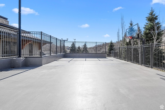 view of patio with fence