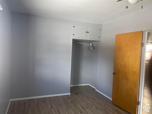 161 E 4th S, Soda Springs, ID 83276 - spare room featuring ceiling fan, wood finished floors, and baseboards