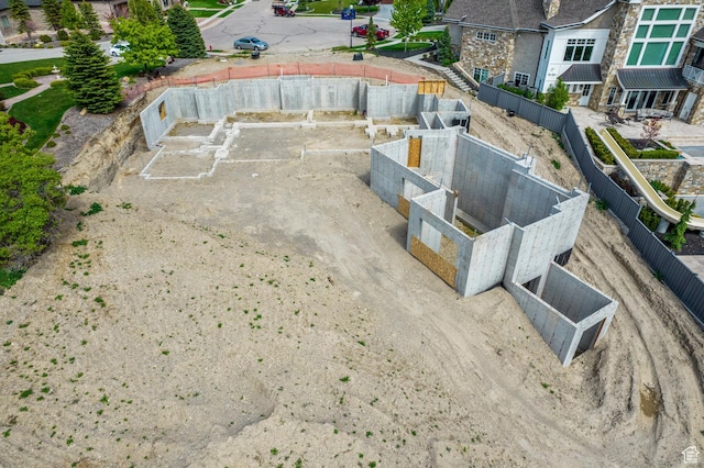 drone / aerial view with a residential view