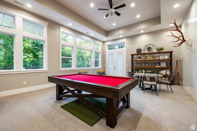 884 E Fence Post Rd S, Fruit Heights, UT 84037 - playroom with recessed lighting, light colored carpet, billiards, and baseboards