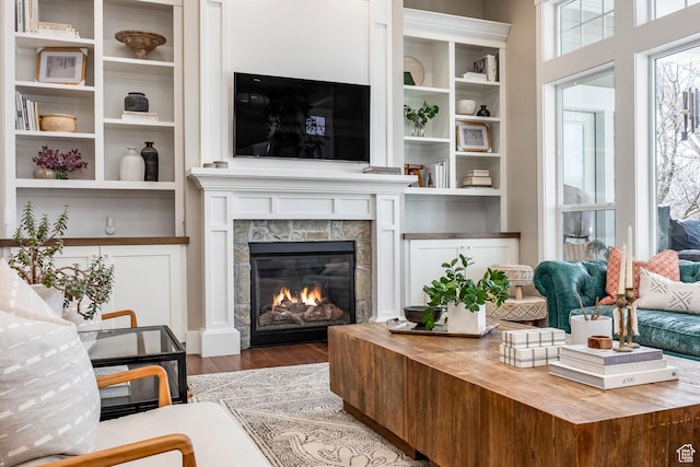 884 E Fence Post Rd S, Fruit Heights, UT 84037 - living room with a fireplace and wood finished floors