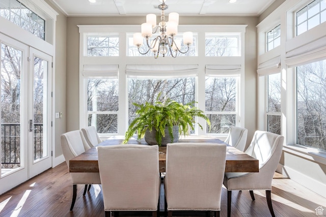 884 E Fence Post Rd S, Fruit Heights, UT 84037 - sunroom / solarium featuring french doors, plenty of natural light, and a notable chandelier