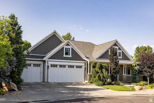 884 E Fence Post Rd S, Fruit Heights, UT 84037 - craftsman house featuring driveway, a garage, roof with shingles, and board and batten siding