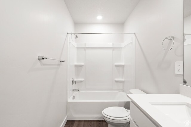 3537 S 3150 W Unit 106, West Haven, UT 84401 - full bath with toilet, vanity, washtub / shower combination, and wood finished floors