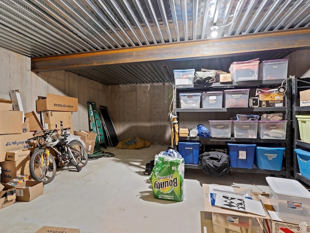 view of storage room