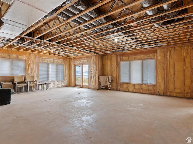 misc room with concrete floors