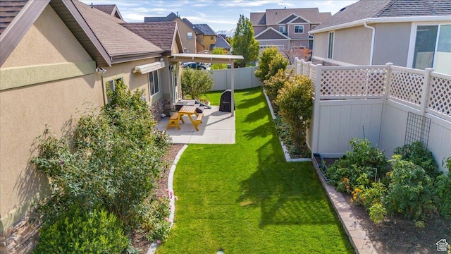 3879 S Mcgregor Ln, Saratoga Springs, UT 84045 - view of yard featuring a fenced backyard and a patio