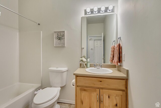 12793 S Timber Run Dr W, Riverton, UT 84096 - full bath with toilet, bathing tub / shower combination, and vanity