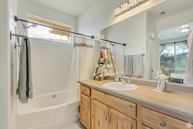 12793 S Timber Run Dr W, Riverton, UT 84096 - full bathroom with shower / bathtub combination with curtain and vanity